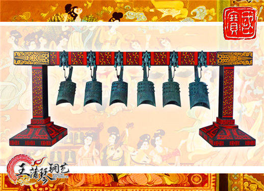 6件套仿古編鐘，小型特色樂器，民樂混音配套