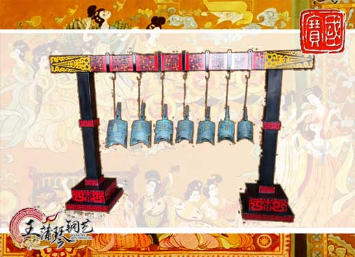 7件編鐘，觀賞裝飾編鐘，可發(fā)音編鐘